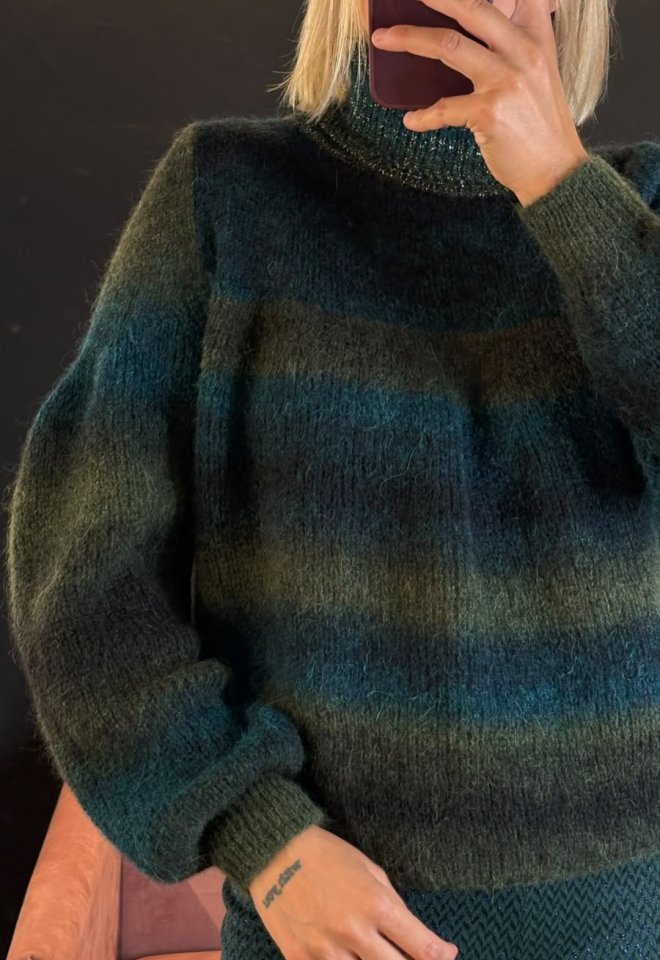 Maglione Sfumato con Collo Alto in Lurex – Chiara Bertani -  S