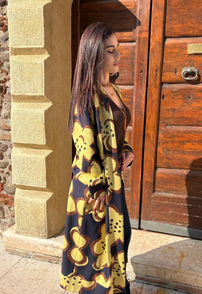  Kimono lungo KEIKO - Blu -  XS/S