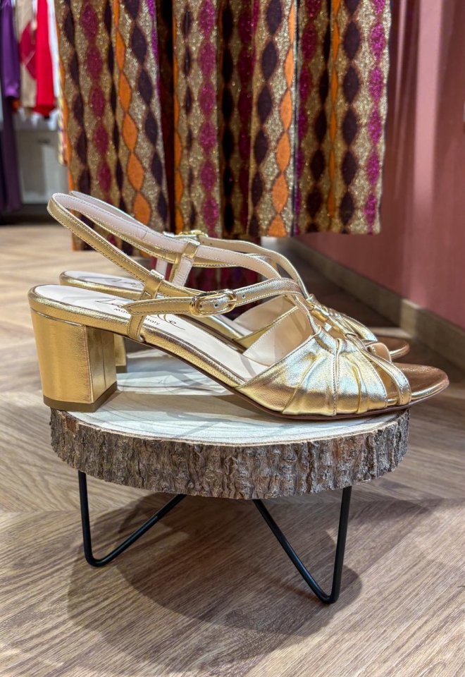 Sandalo Oro intrecciato -  37