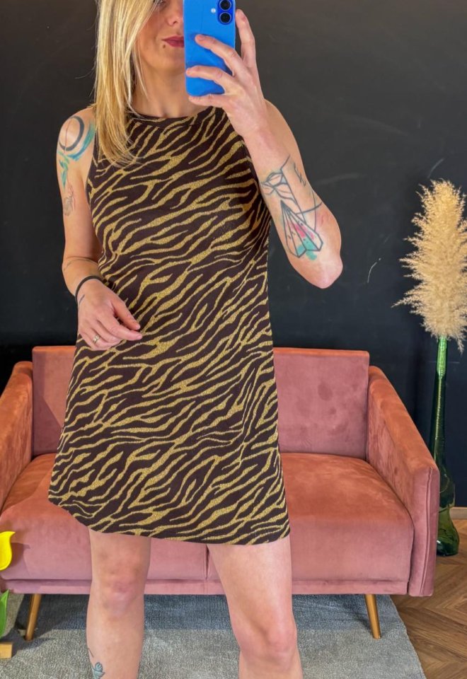 Abito Achillea Zebra Marrone -  S