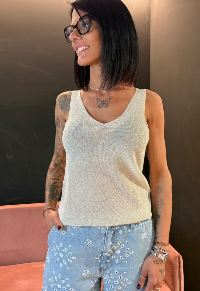 Top Nümph Lurex Argento  -  S