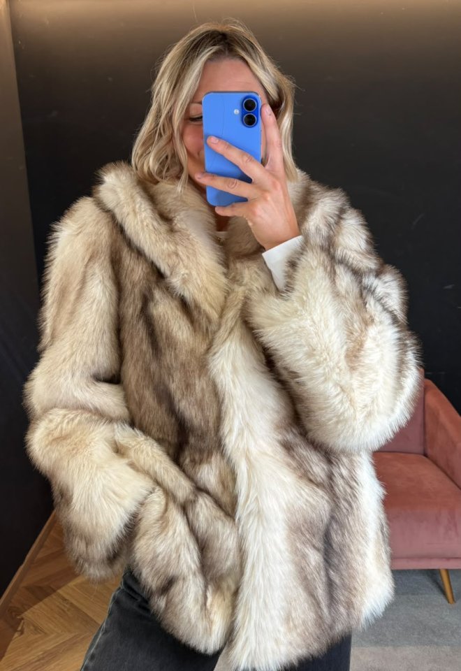 Giacca in Pelliccia Ecologica Neria Faux Fur Jacket – Twist & Tango -  S
