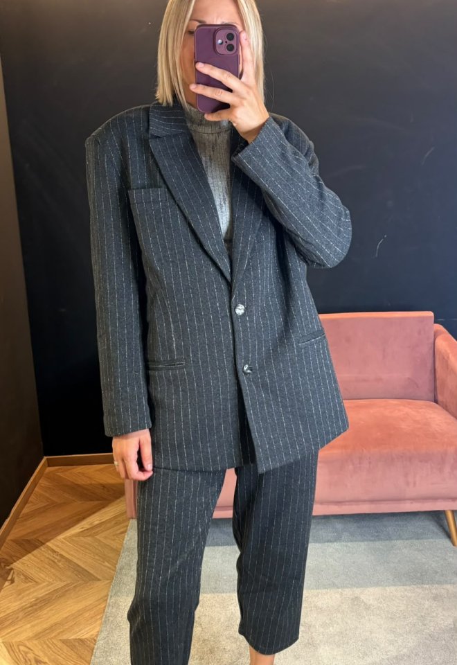 Blazer Oversize Gessato "Clarissa" – Luce Studio -  S