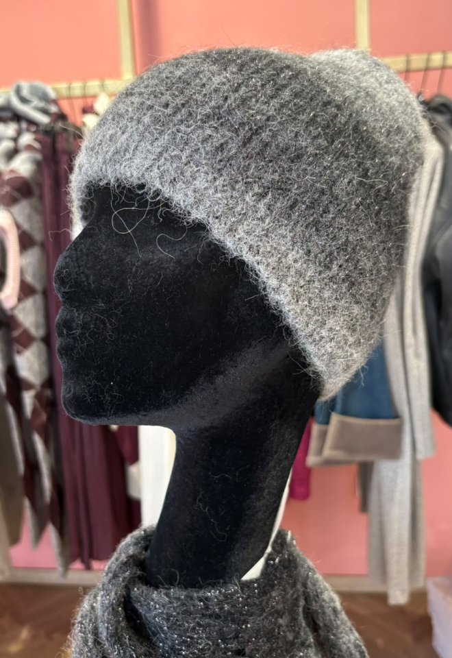Berretto in Alpaca e Lurex– Chiara Bertani - Grigio