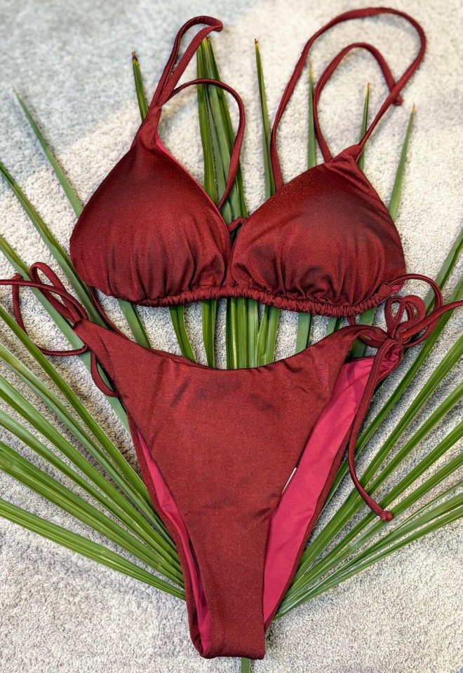 Bikini triangolo vino lucido Kate – Matinée -  S