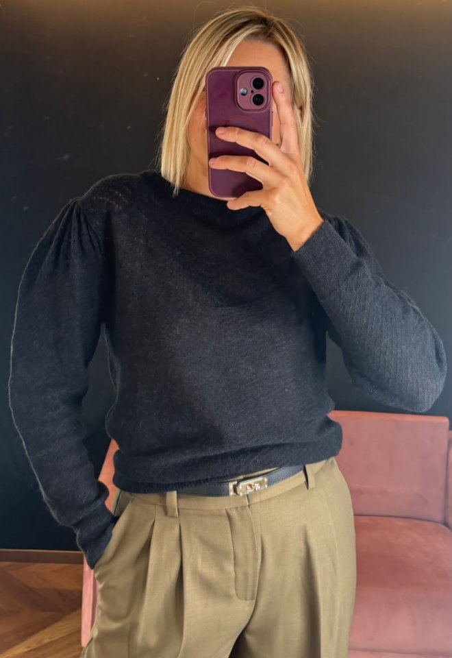 Pullover con Manica a Sbuffo, Dettaglio Traforato e Lurex – Chiara Bertani -  S