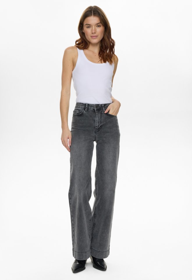 Nuparis Hr Wide Jeans Grigio Fumo -  S