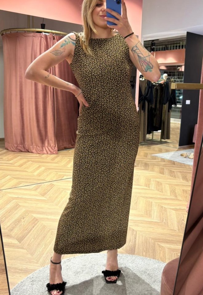 Abito lungo Achìote con scollatura sulla schiena – Luce Studio -  S