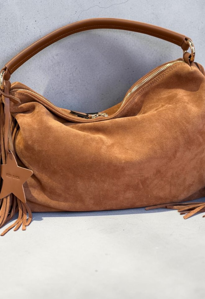 Borsa Modello Patrizia Frangie in Suede – Caramello