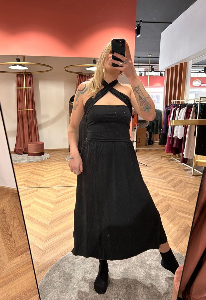 Dress whit lacing - Nero -  XL