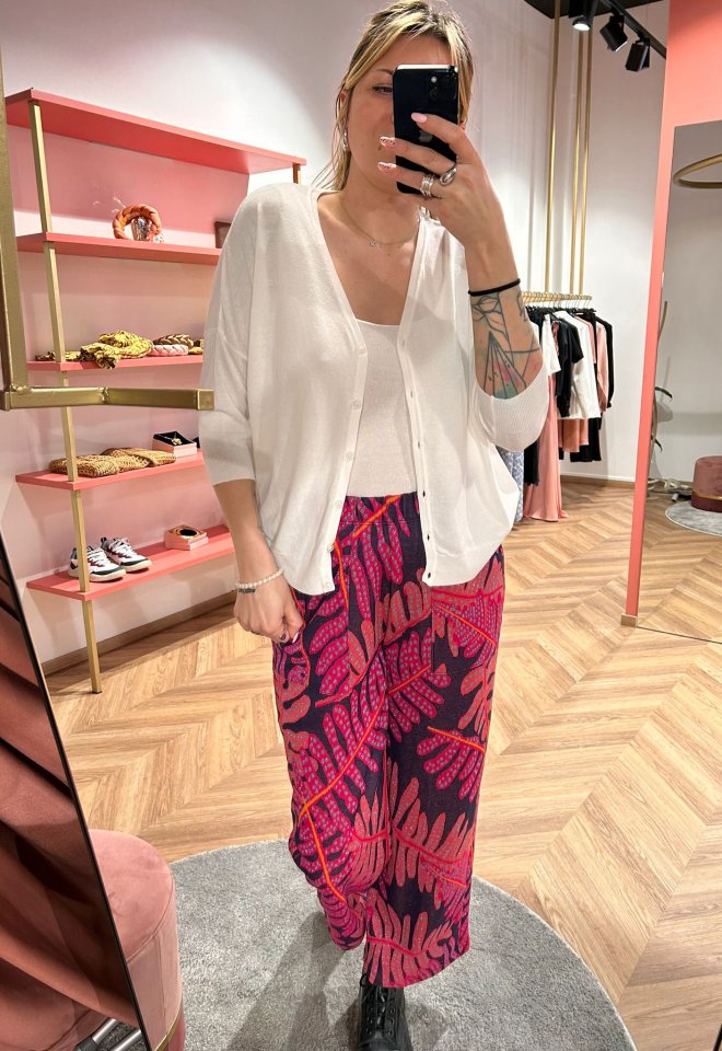 Cardigan - Bianco -  L