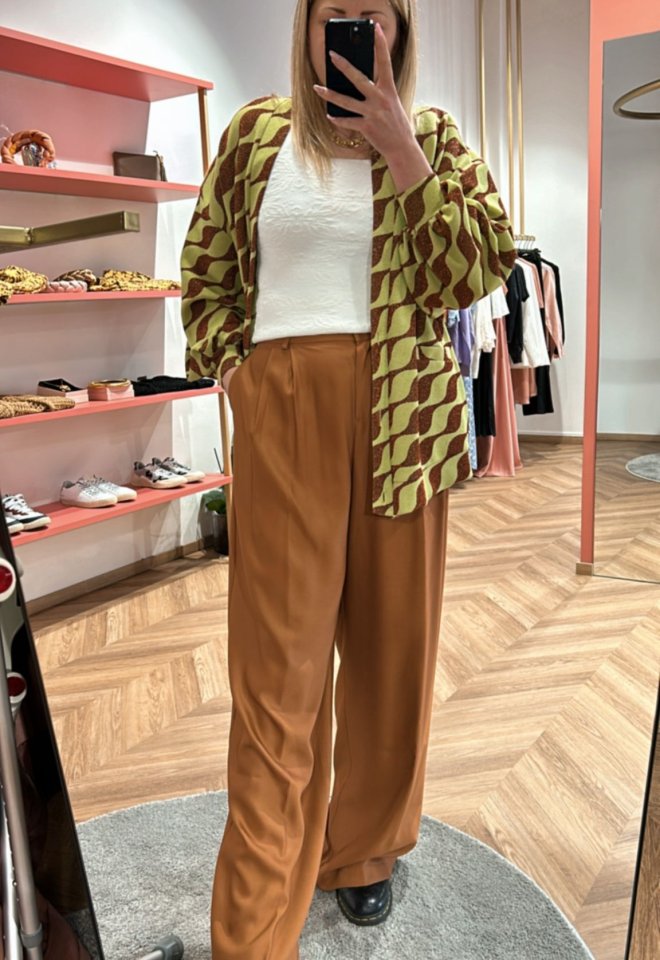 Panta palazzo Terry - Marrone -  44