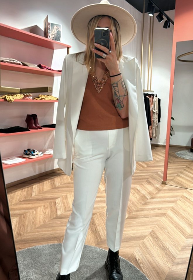 pantalone bianco - Bianco -  46