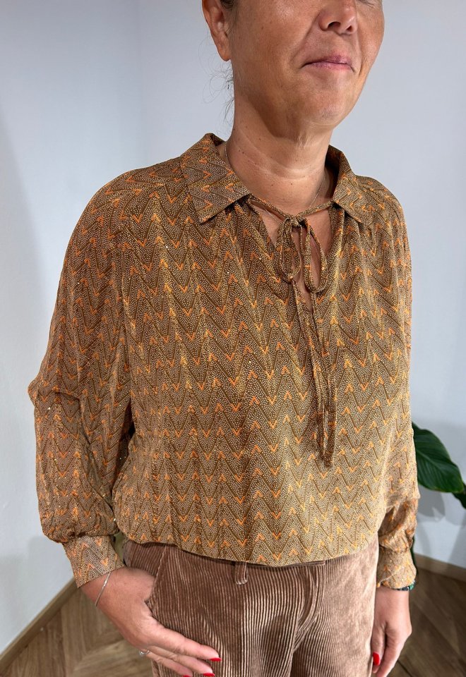 Blusa con punti lurex - multicolor -  L