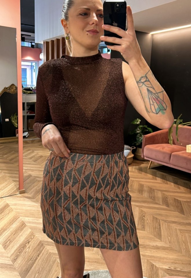 Minerva lurex marrone -  M