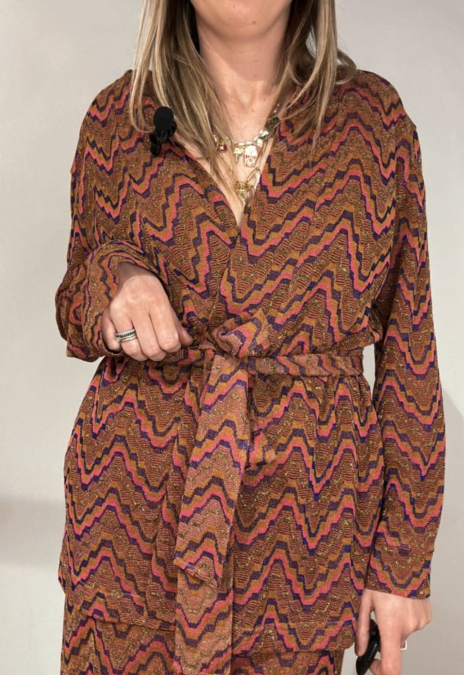 Marylin zig zag corallo -  L