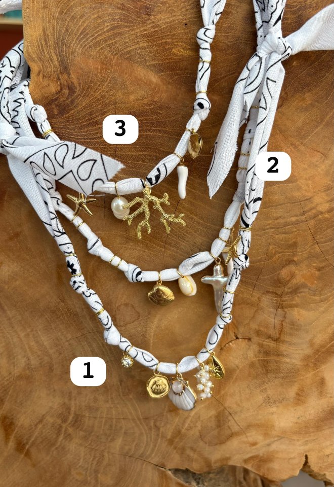 Collana bandana - Bianca -  1