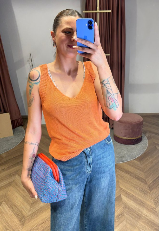 Top Arancione -  S