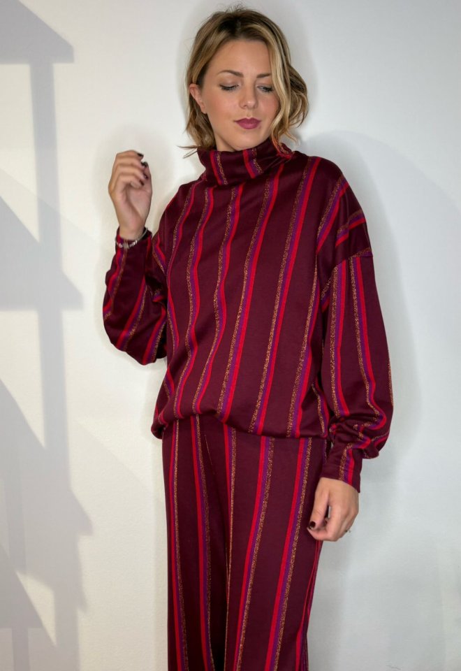 Maglia Madrid Righe Vino - Vino -  XS/S