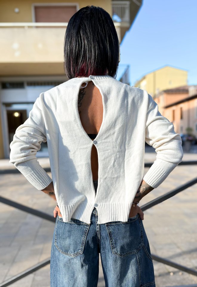 Maglia Minimal Chic con retro a sorpresa -  taglia unica