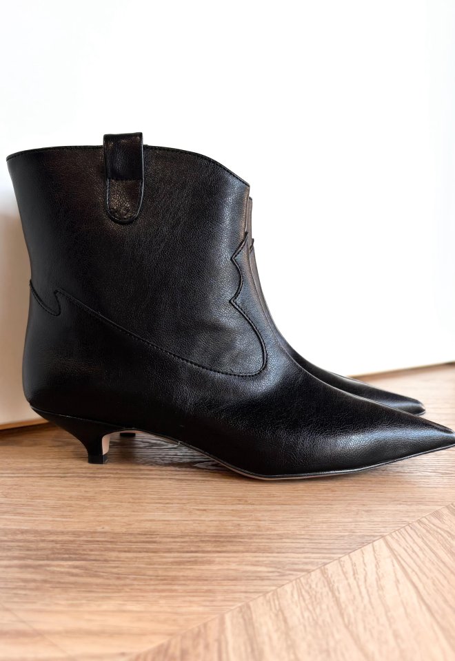 Texani Bassi in Pelle Nera - Nero -  37