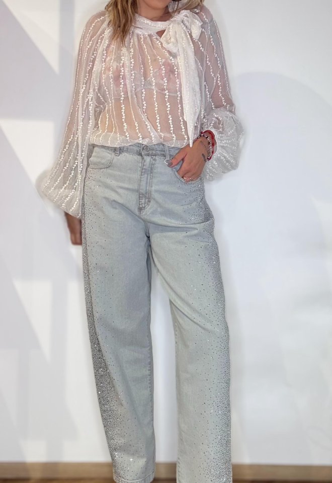Crystal Denim Grigio Chiaro - Grigio -  S