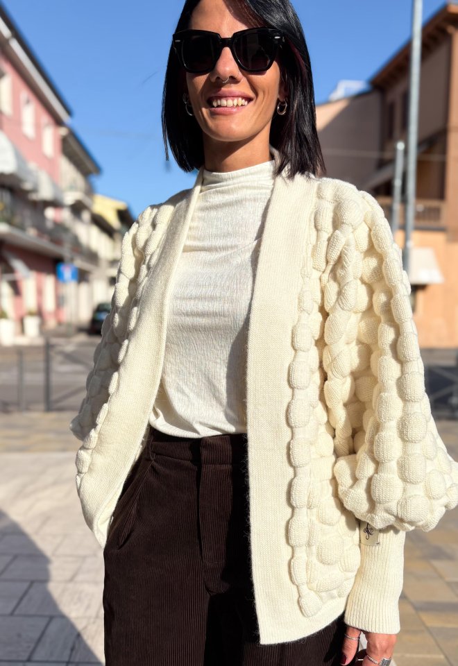 Cardigan Corto Annette - Bianco -  taglia unica