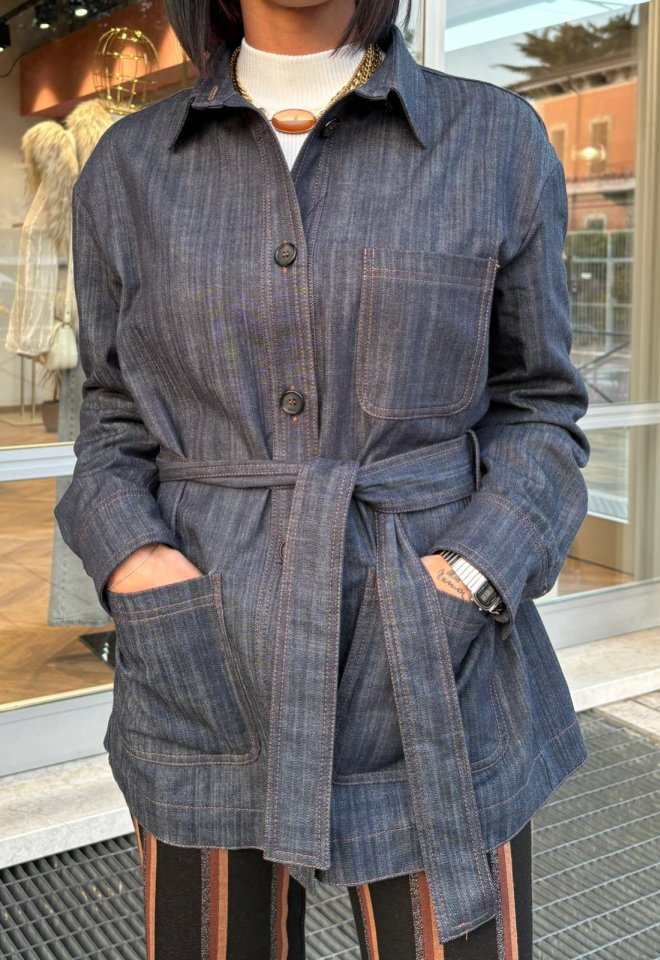 Camicia in denim con cintura – Eclà -  S