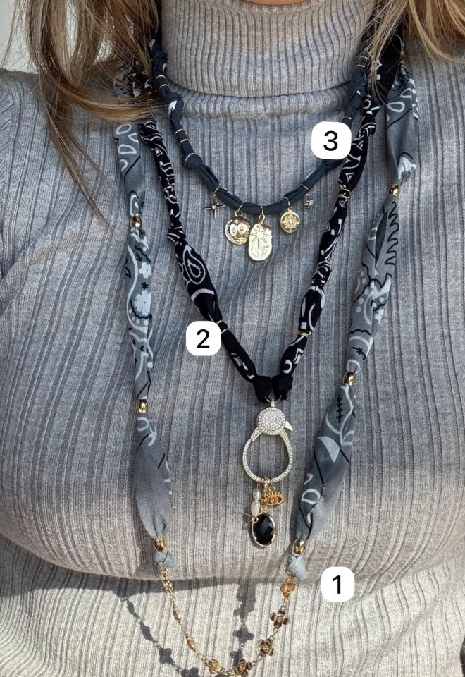 Collana Bandana Gold and Silver -  1