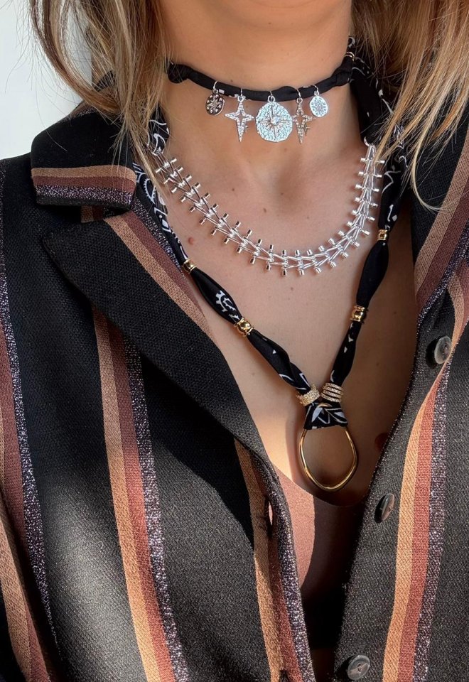 Collana Bandana Gold and Silver -  1