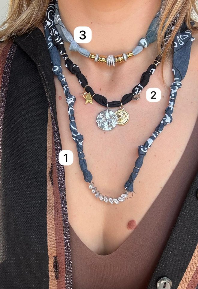 Collana Bandana Gold and Silver -  1