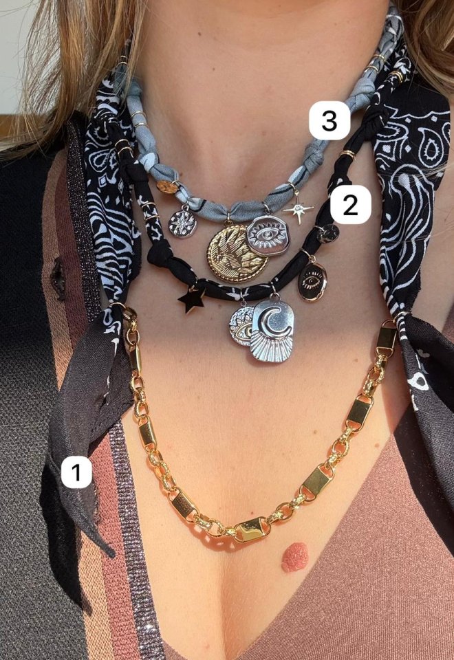Collana Bandana Gold and Silver -  1