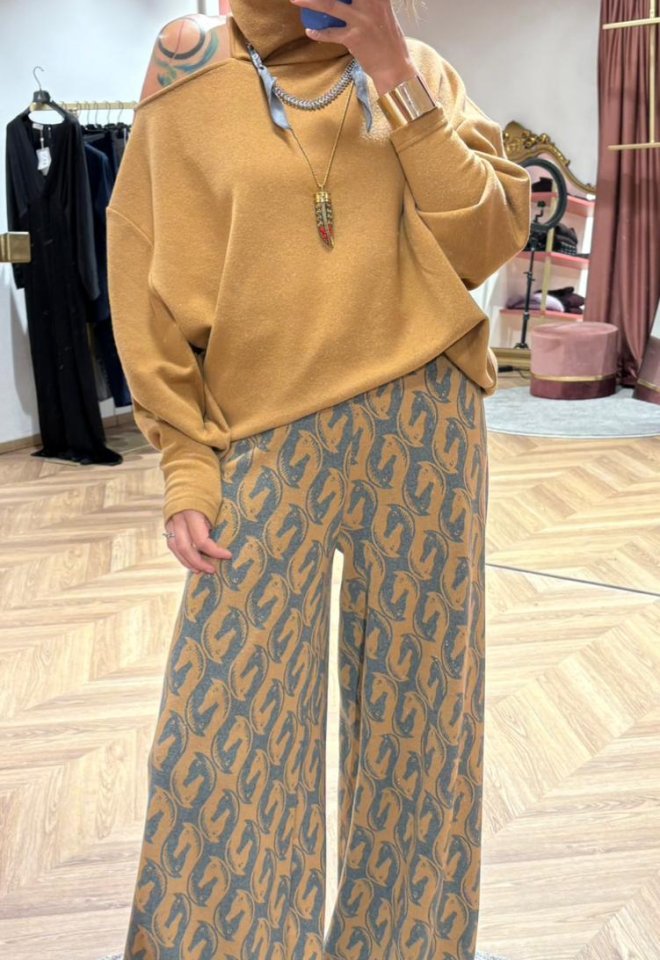 Pantalone Paloma fantasia cavallo chiaro – Luce Studio | Âme Abbigliamento -  S