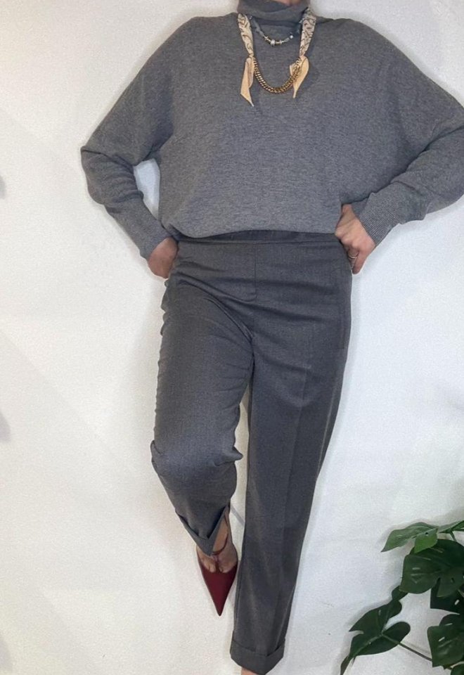 Pantalone grigio sartoriale_Eclà -  40