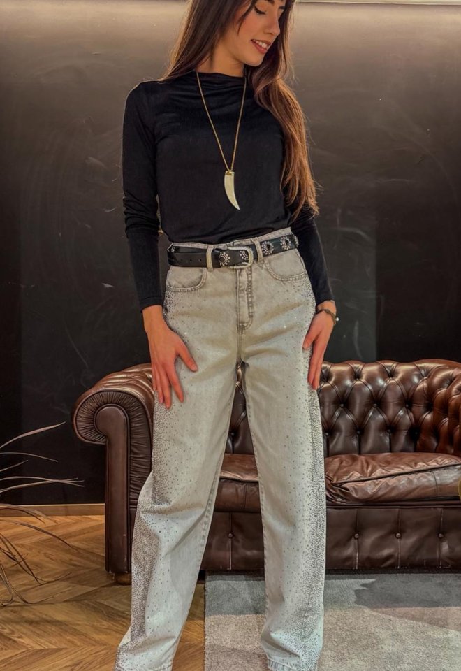 Crystal Denim Grigio Chiaro - Grigio -  S