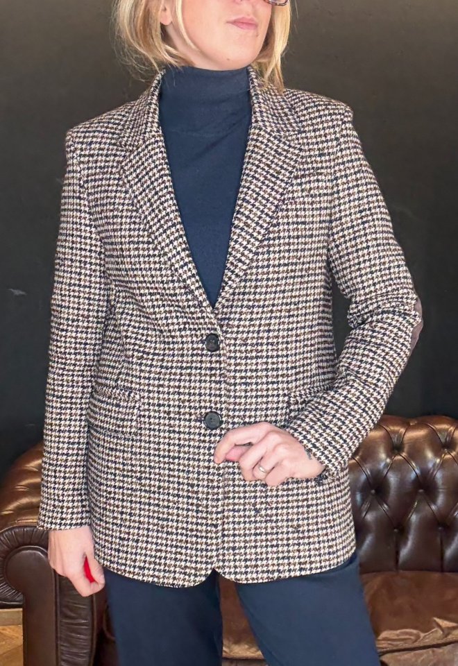 Blazer pied-de-poule Eclà con toppe sui gomiti -  44