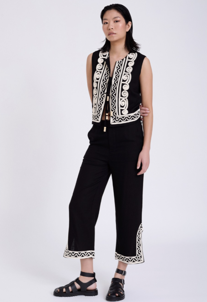 Pantaloni ricamati -  S