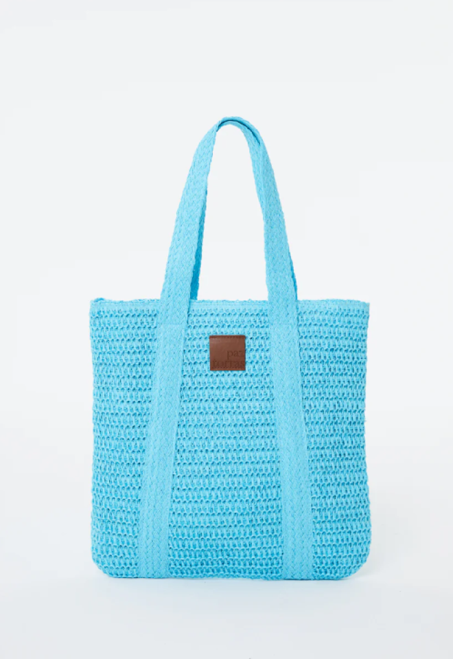 Borsa Rafia Azzurra - Azzurro