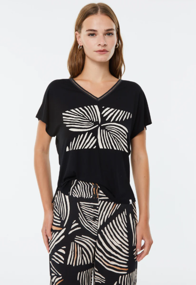T-shirt Zebra - Nero -  42