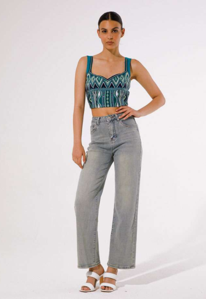 Wide Leg  Denim -  L