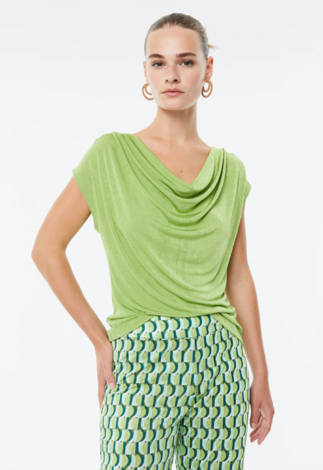 Maglia drappeggio - Verde  -  42