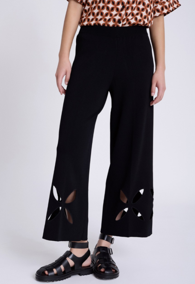 Pantaloni con fiore -  M