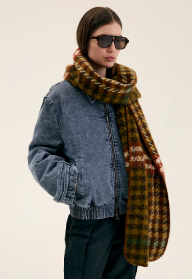 Sciarpa Kora morbida fantasia pied de poule