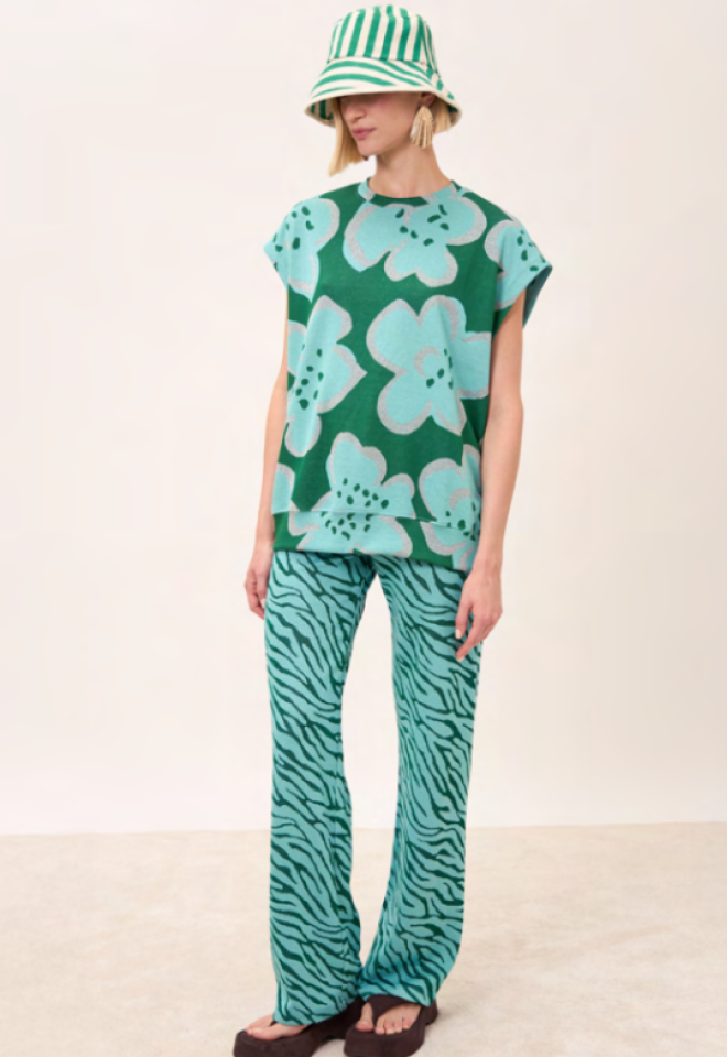 Maglia Mellow jacquard floreale - Luce -  S