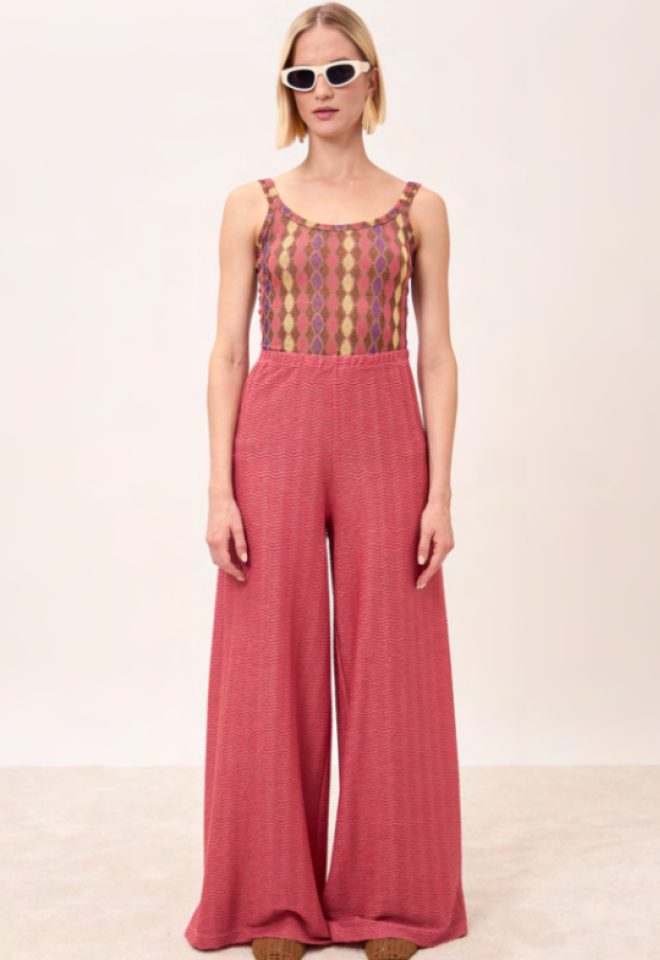 Pantalone palazzo Paloma jacquard Ondina Luce – Made in Italy -  S