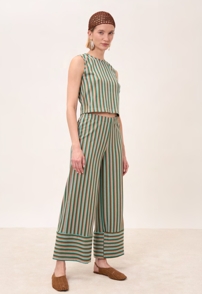 Pantalone Priscilla a righe lurex_Luce -  S