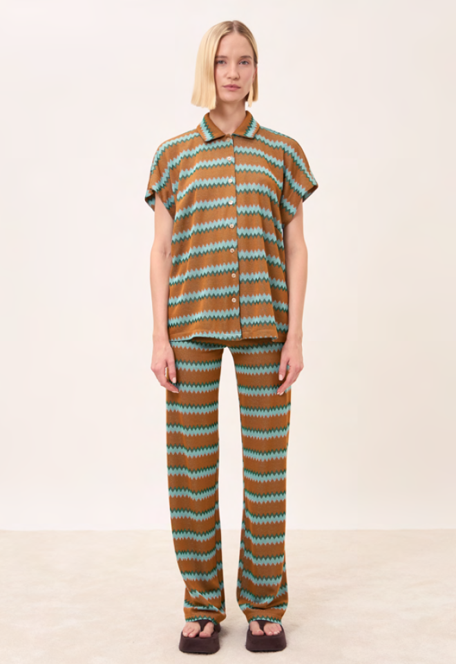 Pantalone Polinesia Chevron ocra – Luce Studio -  S