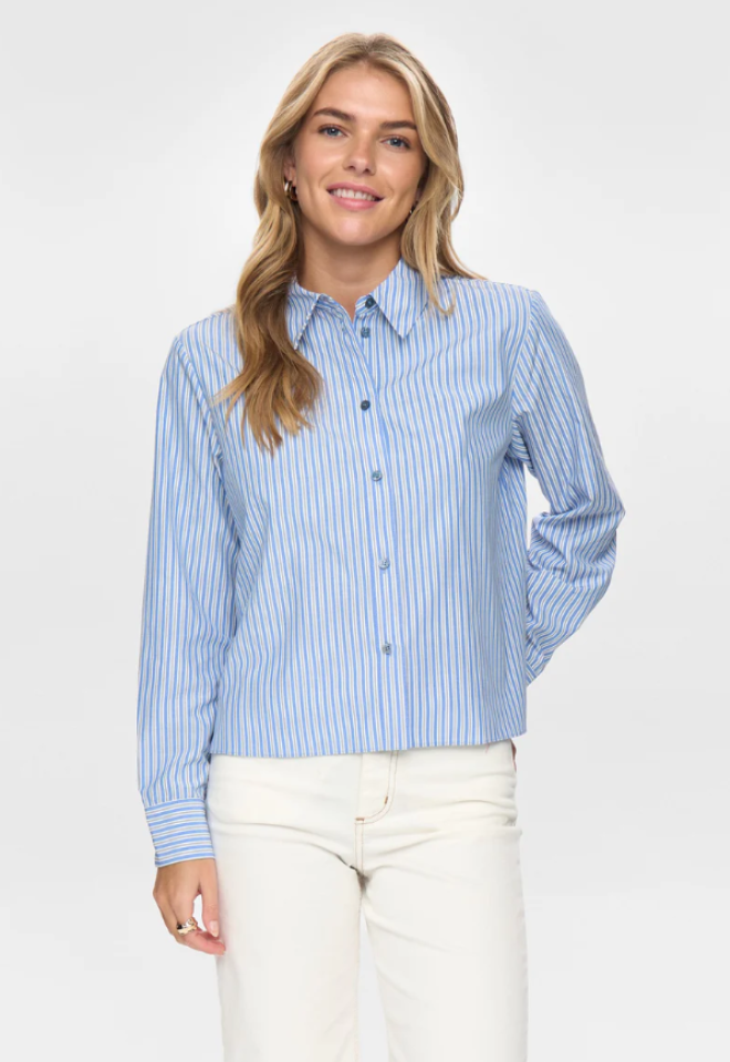 Camicia a righe azzurre Numph  -  S