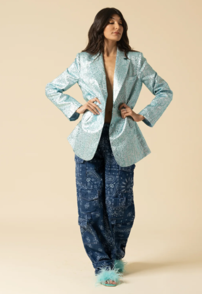 Jeans Cargo Oversize con Laseratura Bandana – Don’t@Me -  S