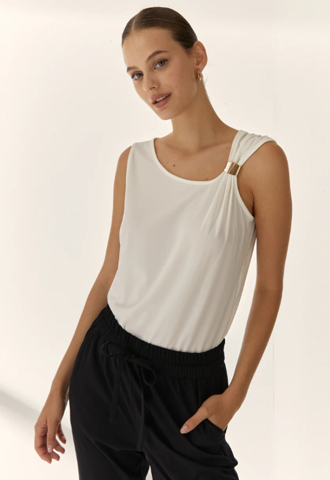 Top Asimmetrico Bianco -  S